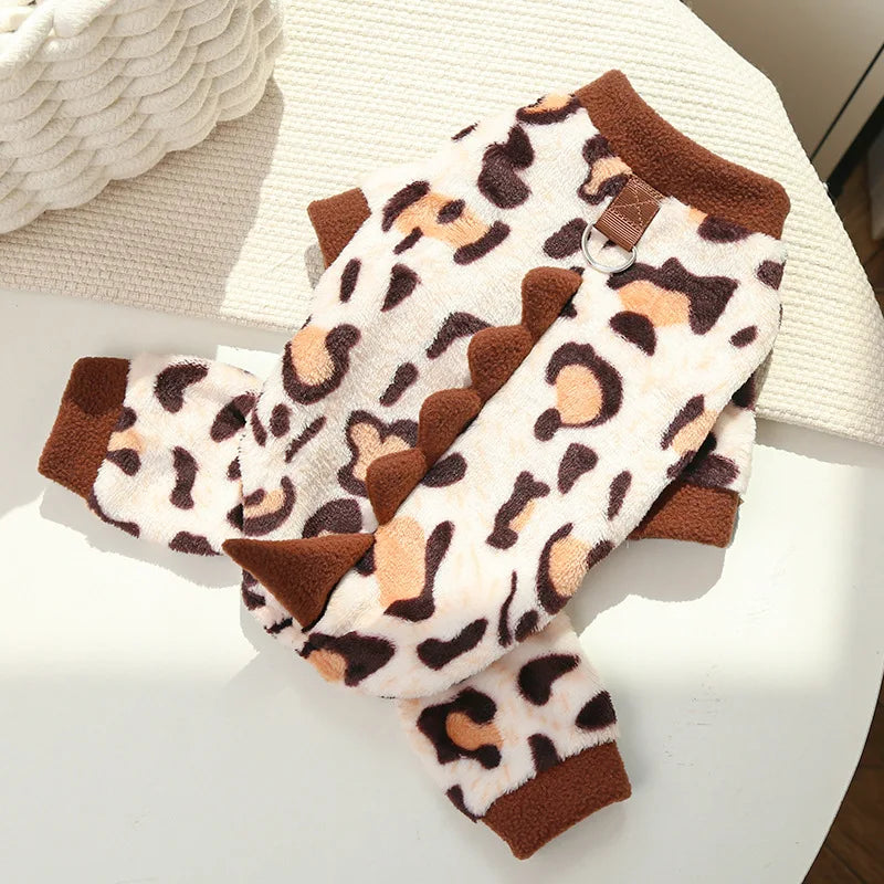 Playful Dinosaur Pet Costume - Soft Flannel