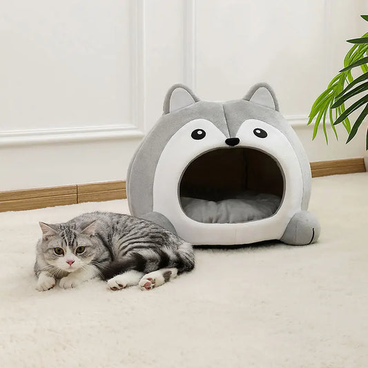 Minimalist Cave-Style Pet Bed - Cozy Shelter