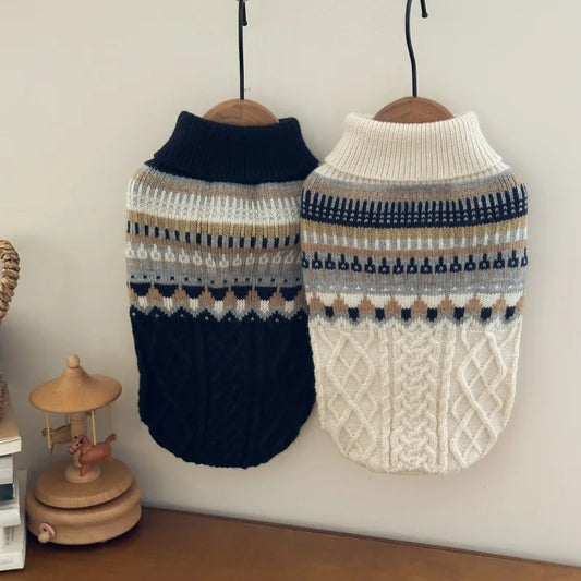 Vintage Minimalist Pet Sweater - Fall/Winter Essential