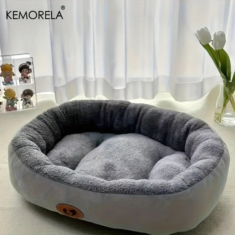 Oval Snuggle Pet Lounger - Plush Modern Nest