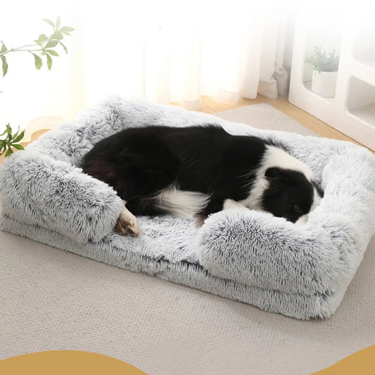 Signature Square Plush Pet Bed - Thickened Comfort