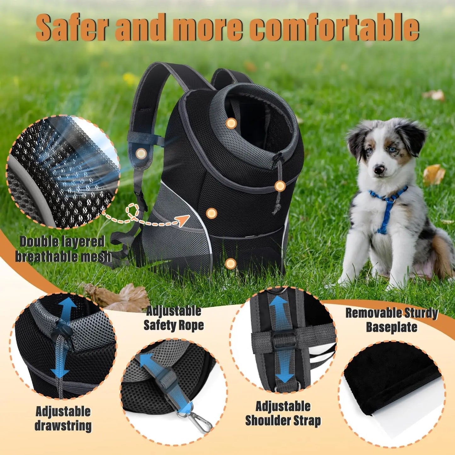 Minimalist Pet Travel Backpack - Breathable Mesh Design