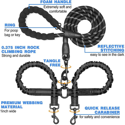 TwinPaws Double Dog Leash Coupler