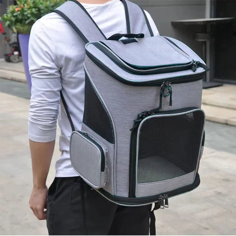 Expandable Modern Pet Backpack - Breathable Travel Gear