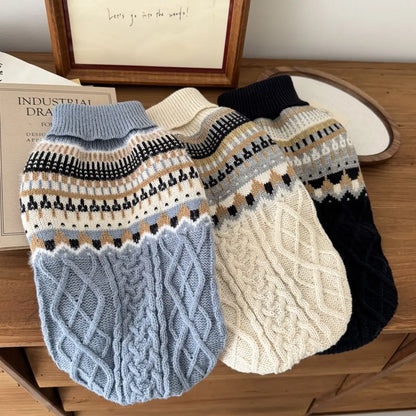Vintage Minimalist Pet Sweater - Fall/Winter Essential