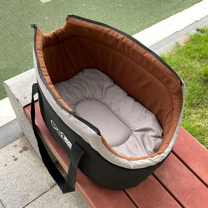Premium Soft-Sided Pet Tote - Ergonomic Travel Bed