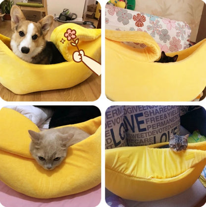 Creative Banana Pet Nest - Fun & Soft Cushion