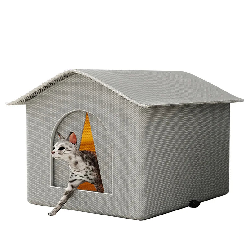 Weather-Ready Outdoor Pet Cave - Foldable Shelter
