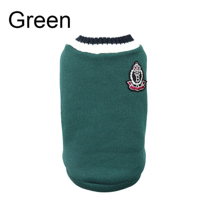 VarsityVibe Knit Dog Sweater