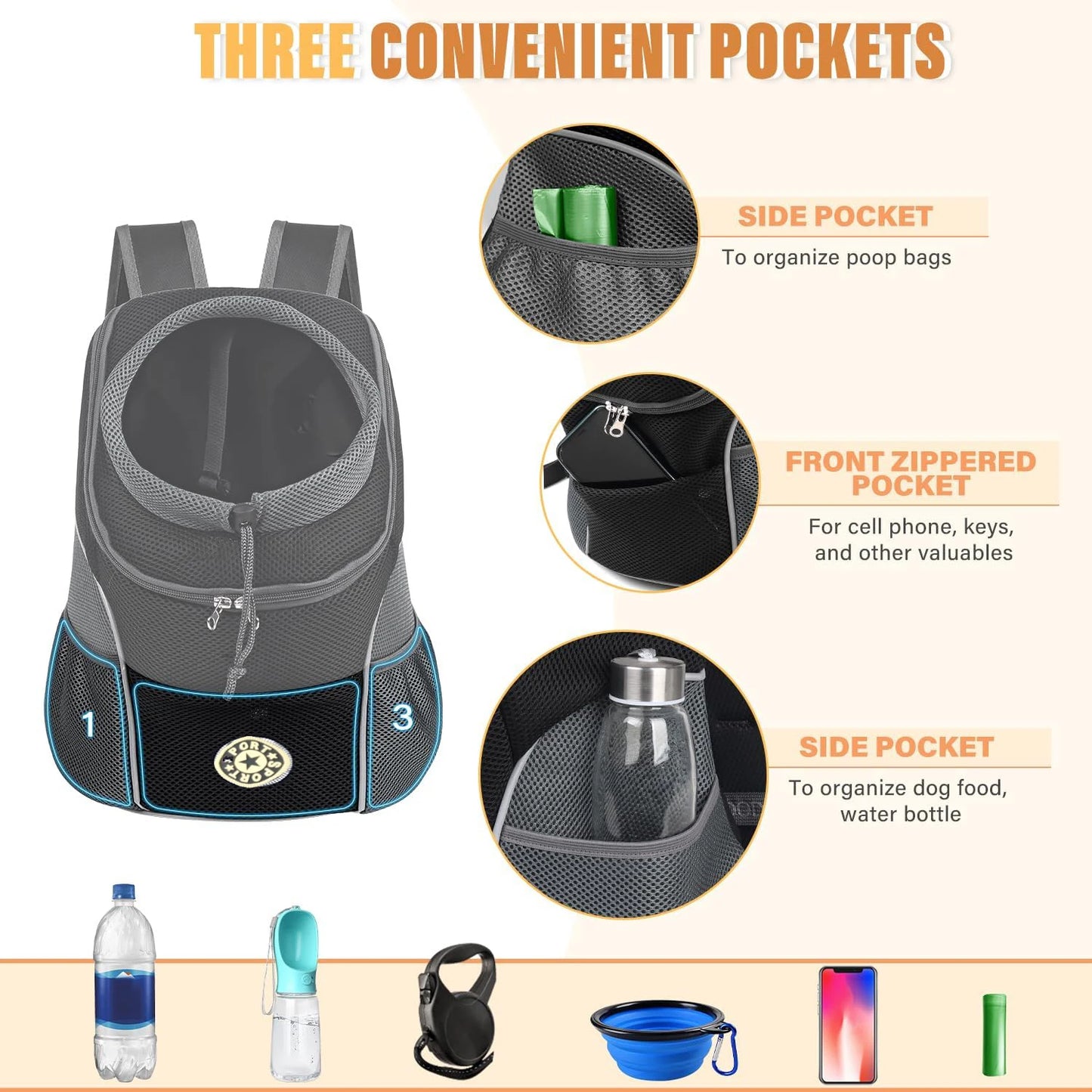 Minimalist Pet Travel Backpack - Breathable Mesh Design