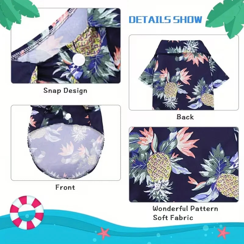 Tropical Breeze Pet Summer Shirt - Breathable Cotton