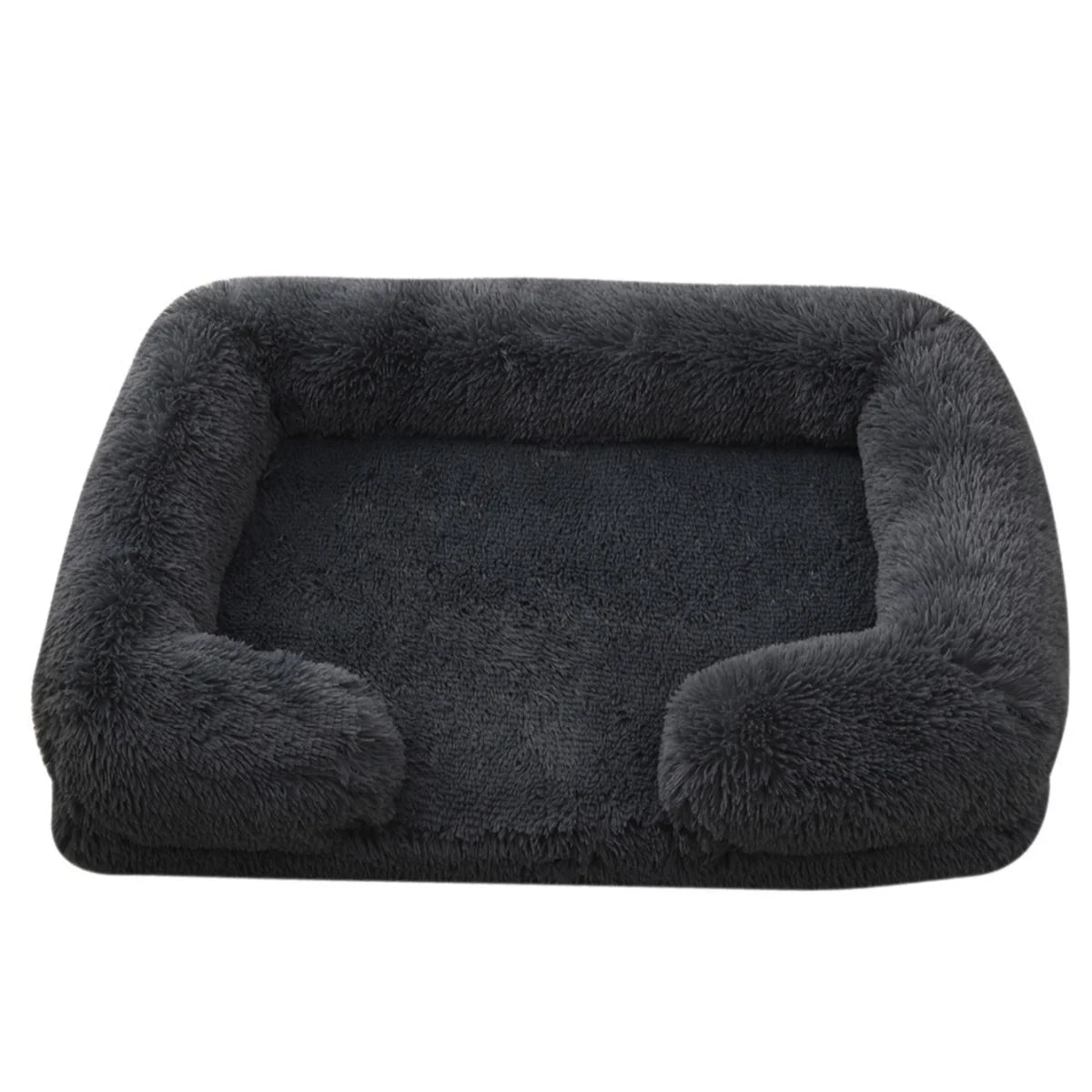 Signature Square Plush Pet Bed - Thickened Comfort