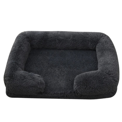Signature Square Plush Pet Bed - Thickened Comfort