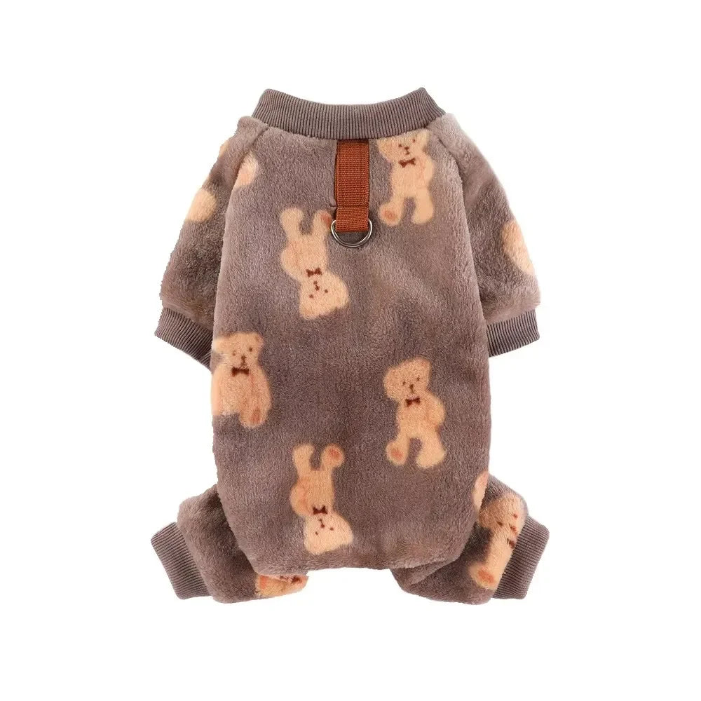 Modern Dinosaur Pet Jumpsuit - Winter Warmth