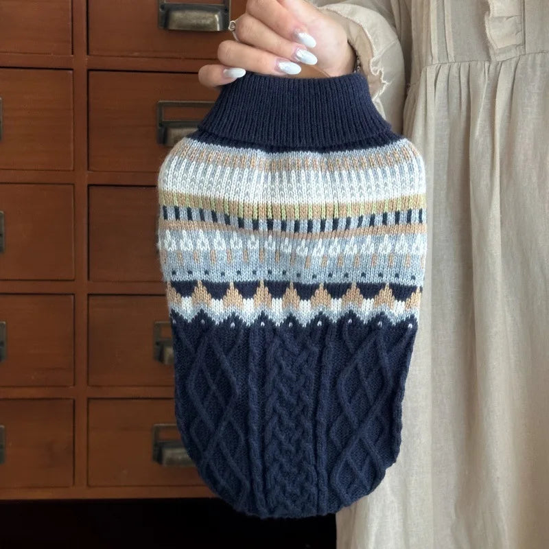 Vintage Minimalist Pet Sweater - Fall/Winter Essential