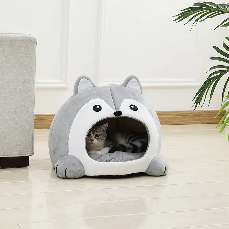Minimalist Cave-Style Pet Bed - Cozy Shelter