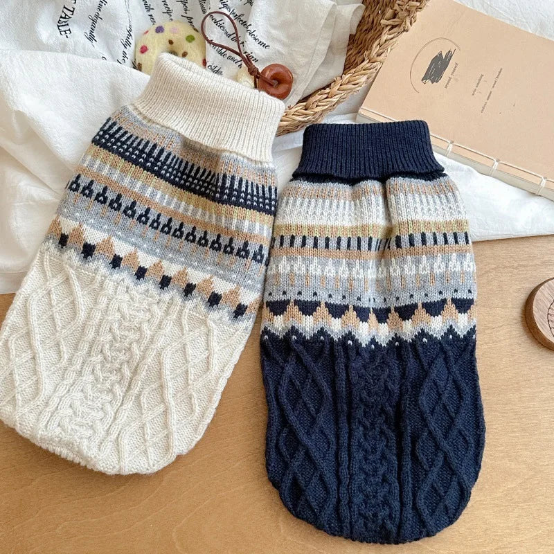 Vintage Minimalist Pet Sweater - Fall/Winter Essential
