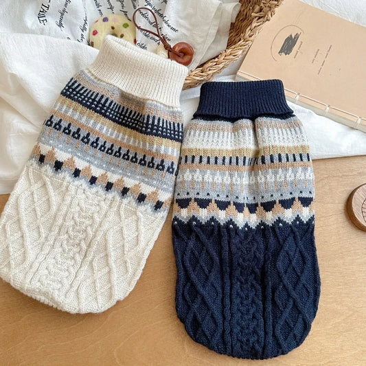Vintage Minimalist Pet Sweater - Fall/Winter Essential