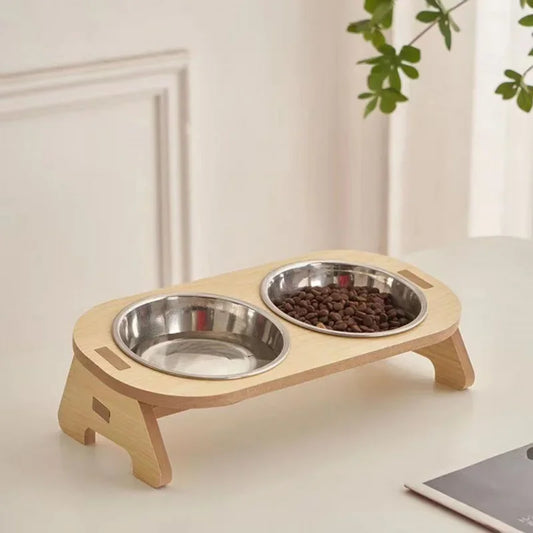 BambooCraft Double Cat Feeder
