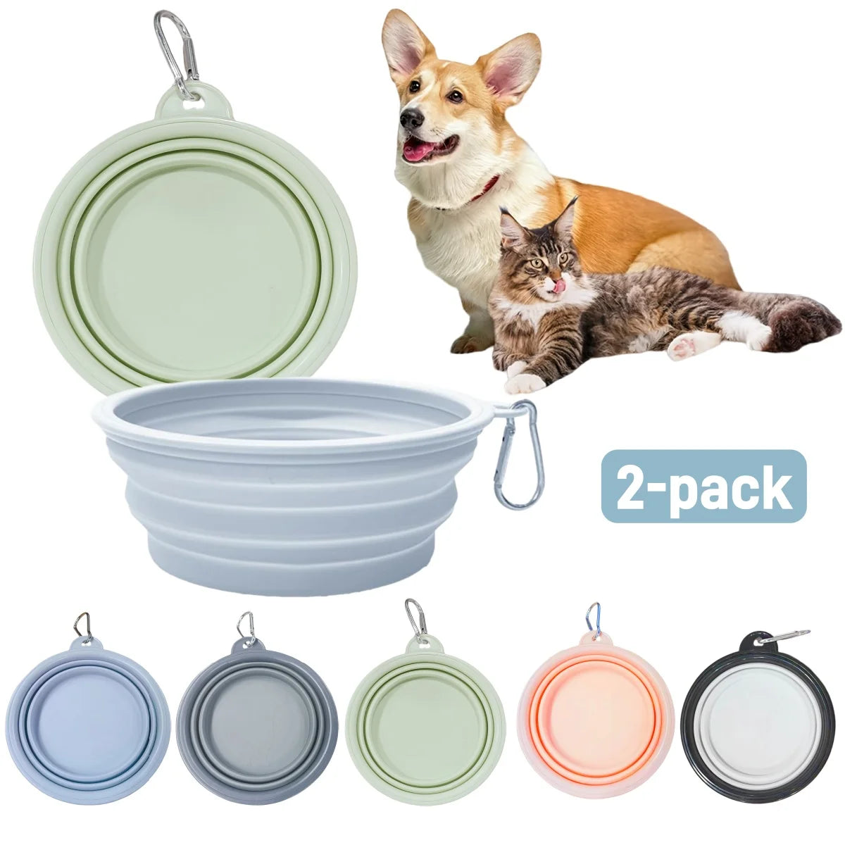 GoPack 2-Piece Collapsible Bowls