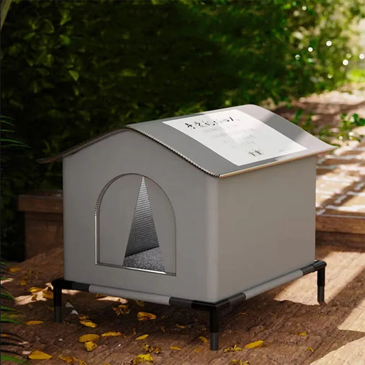 Weather-Ready Outdoor Pet Cave - Foldable Shelter