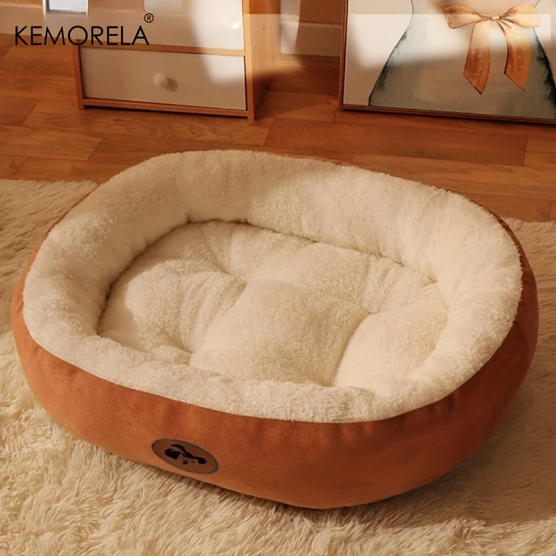 Oval Snuggle Pet Lounger - Plush Modern Nest
