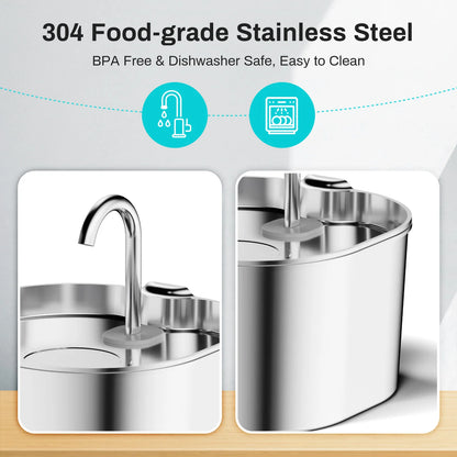 SteelFlow Stainless Steel Water Fountain