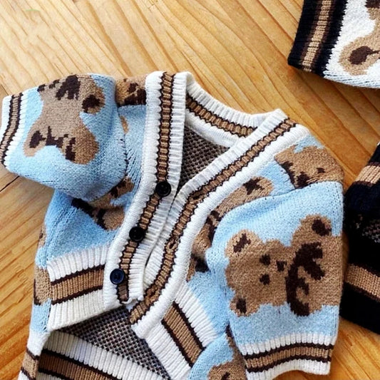 Modern Stripe Pet Cardigan - Luxury Knitwear