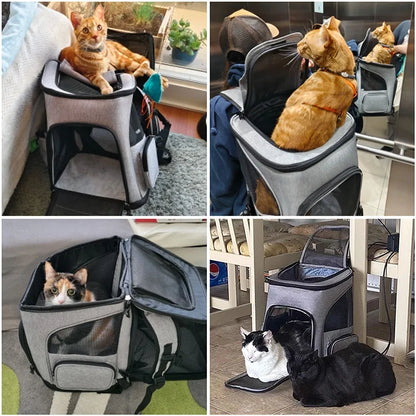 Expandable Modern Pet Backpack - Breathable Travel Gear