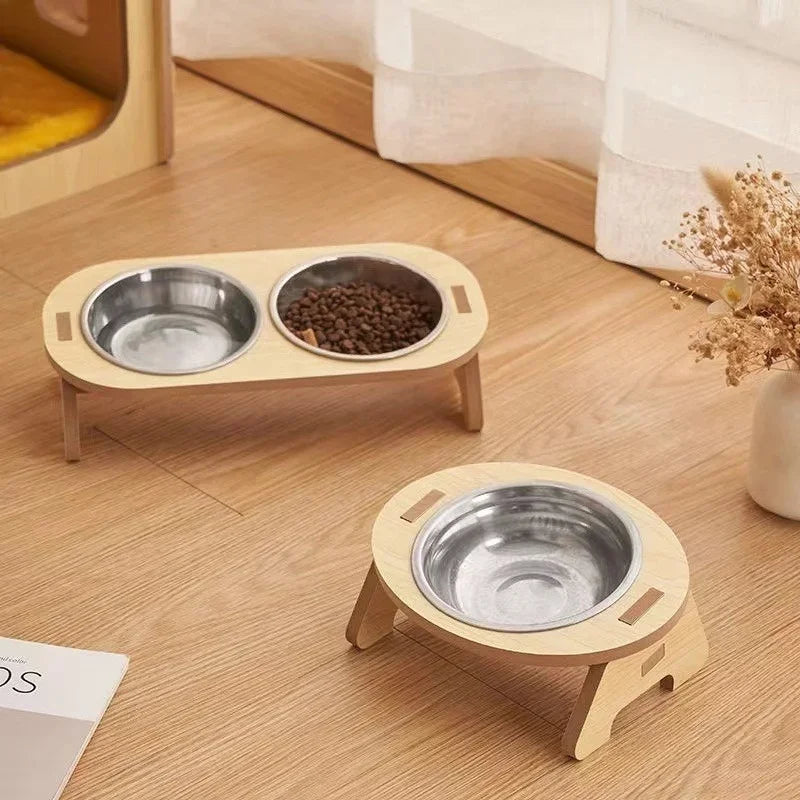 BambooCraft Double Cat Feeder