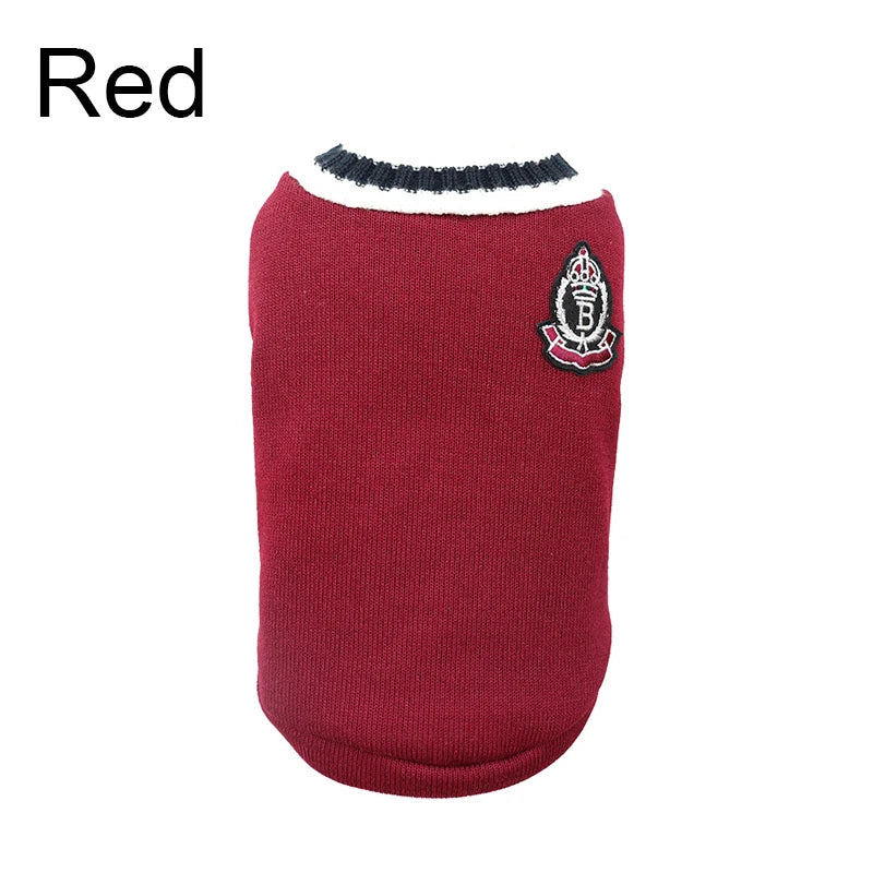 VarsityVibe Knit Dog Sweater
