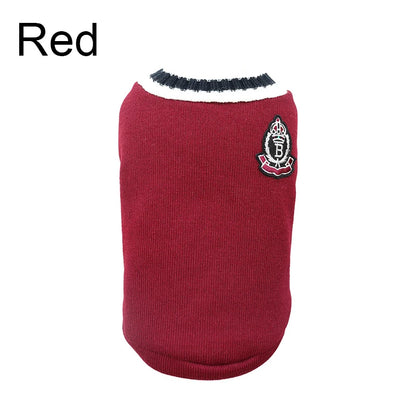 VarsityVibe Knit Dog Sweater
