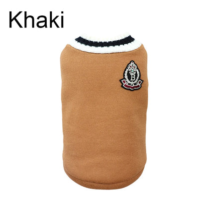 VarsityVibe Knit Dog Sweater
