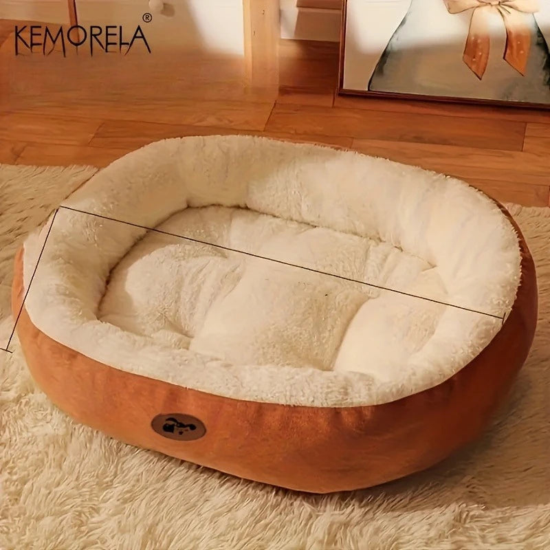 Oval Snuggle Pet Lounger - Plush Modern Nest