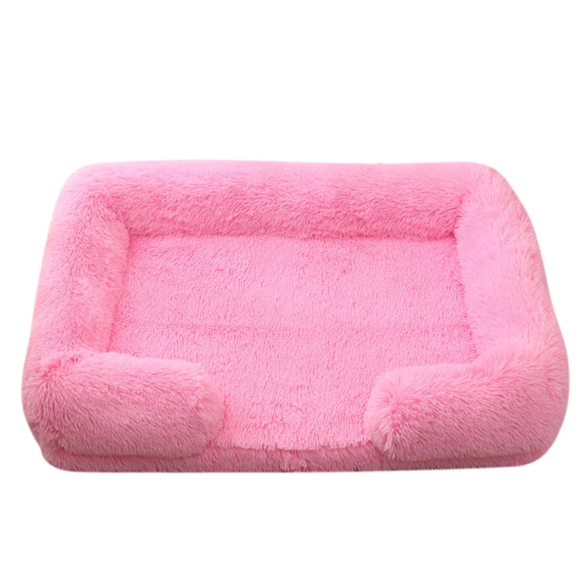 Signature Square Plush Pet Bed - Thickened Comfort