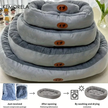 Oval Snuggle Pet Lounger - Plush Modern Nest