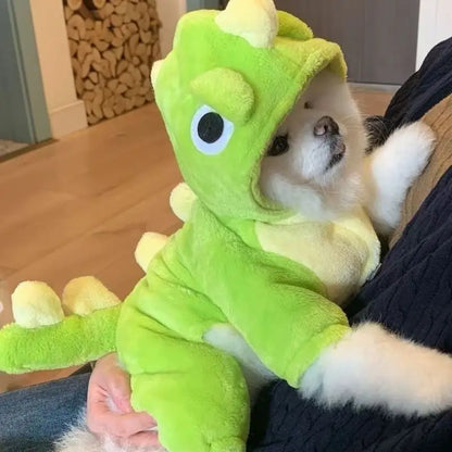 Playful Dinosaur Pet Costume - Soft Flannel