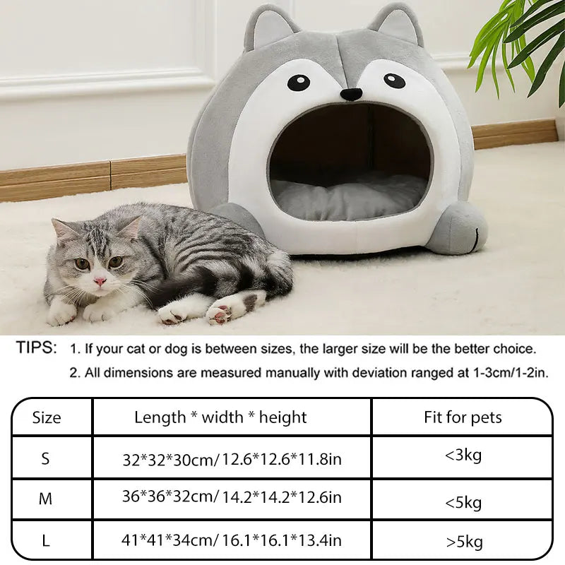 Minimalist Cave-Style Pet Bed - Cozy Shelter