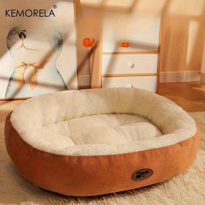 Oval Snuggle Pet Lounger - Plush Modern Nest