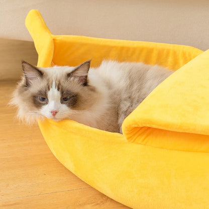 Creative Banana Pet Nest - Fun & Soft Cushion