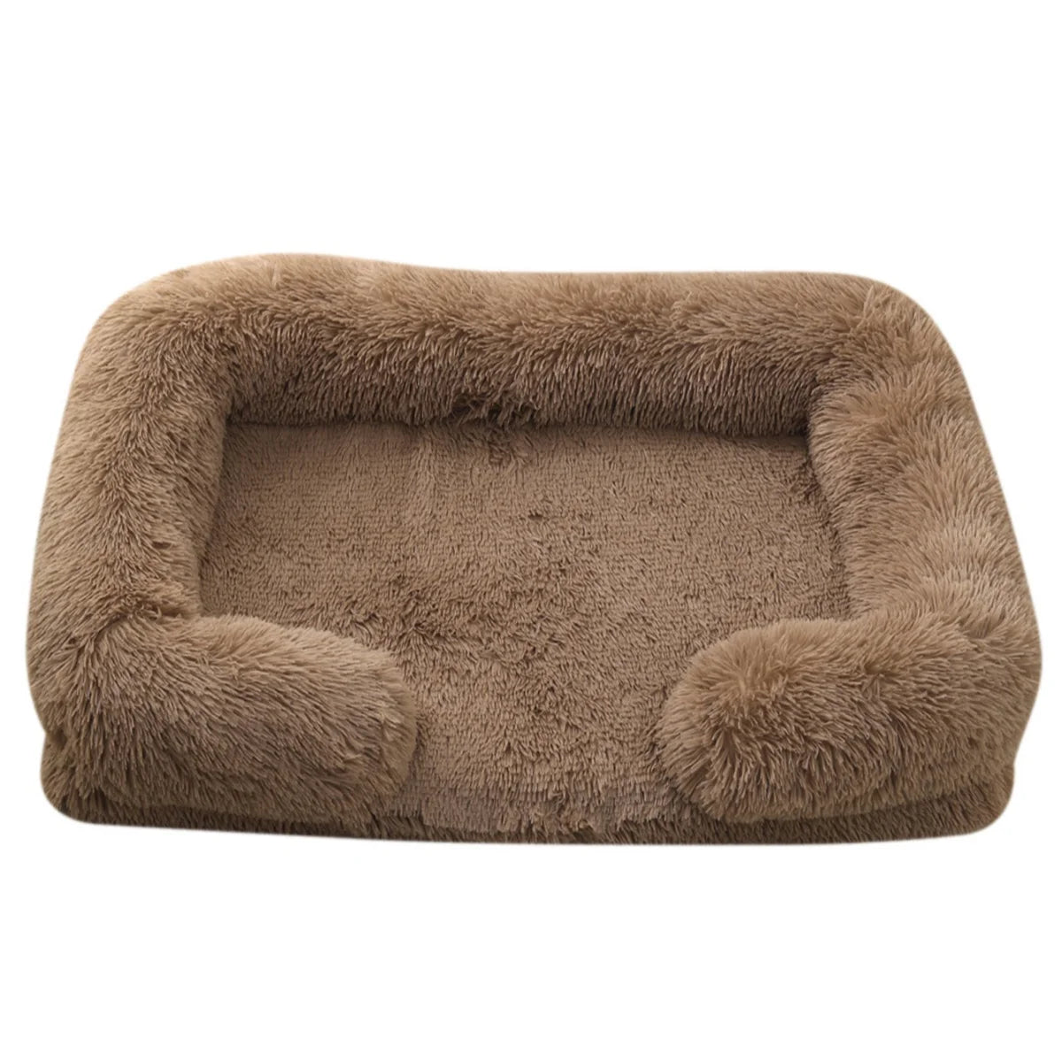 Signature Square Plush Pet Bed - Thickened Comfort