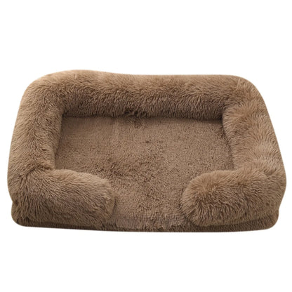 Signature Square Plush Pet Bed - Thickened Comfort