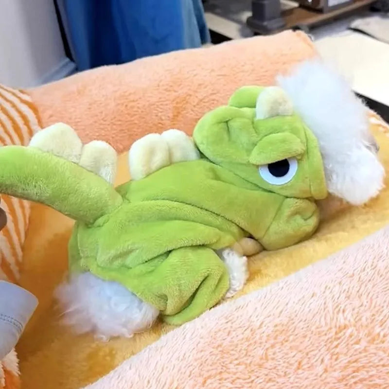 Playful Dinosaur Pet Costume - Soft Flannel