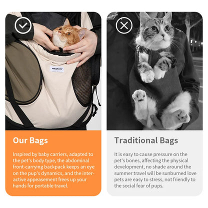 Ergonomic Front-Facing Pet Carrier - Comfort Travel Bag