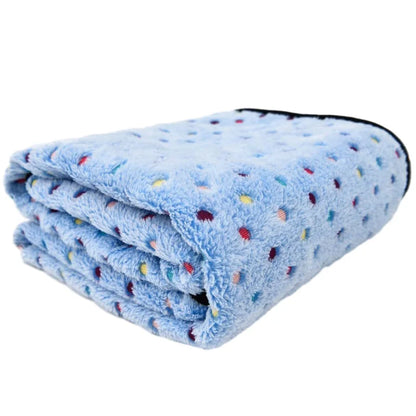 Fluffy Dot Pattern Pet Blanket - Home Comfort