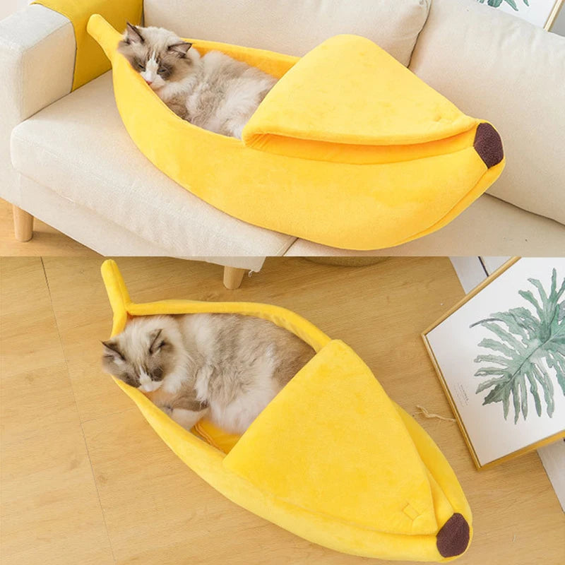 Creative Banana Pet Nest - Fun & Soft Cushion