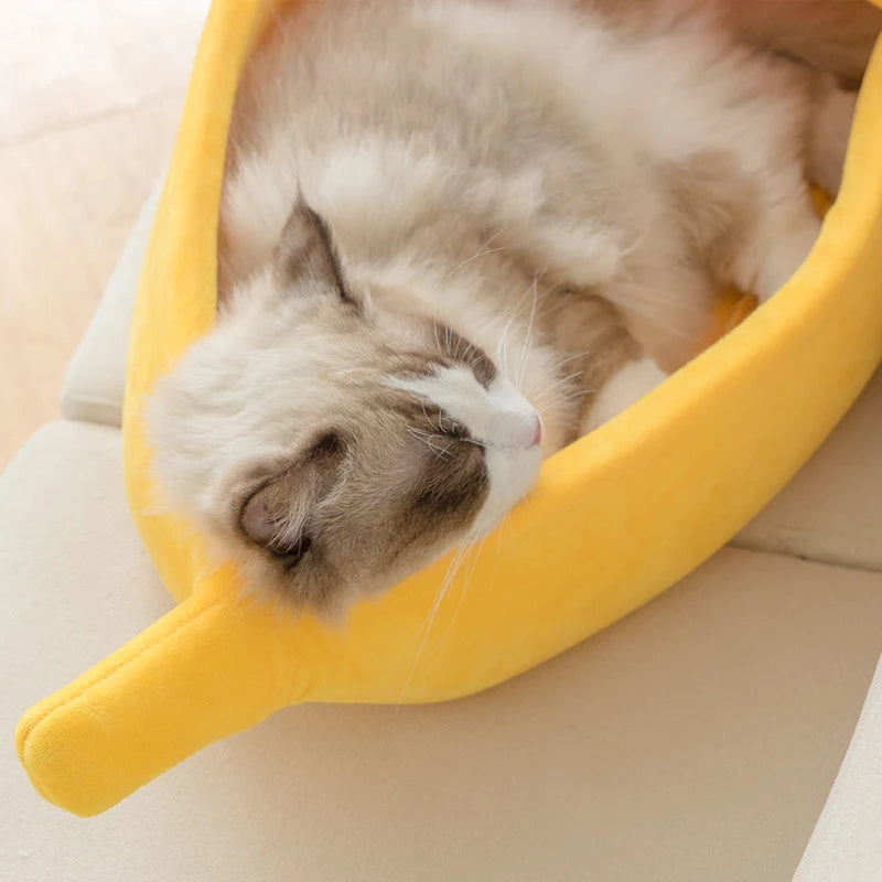 Creative Banana Pet Nest - Fun & Soft Cushion