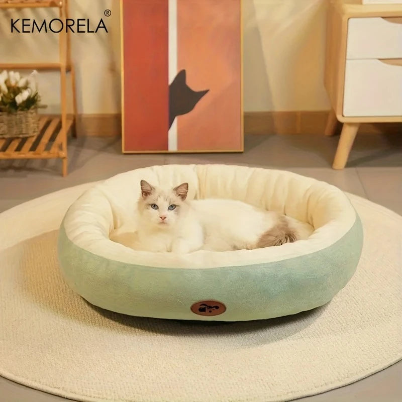 Oval Snuggle Pet Lounger - Plush Modern Nest
