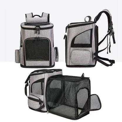 Expandable Modern Pet Backpack - Breathable Travel Gear