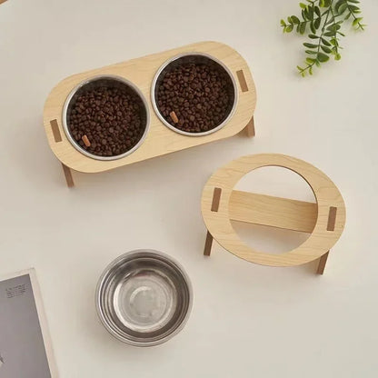 BambooCraft Double Cat Feeder